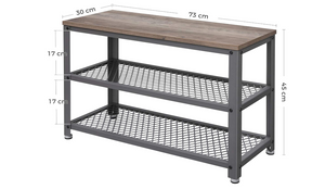 Schoenenrek industrieel met 2 lagen