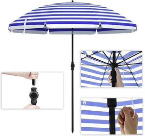 Parasol Blauw/wit