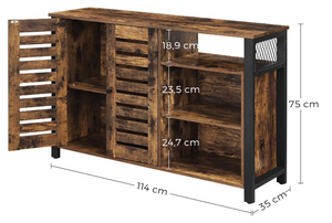 Industriële dressoir met 3 opbergplanken