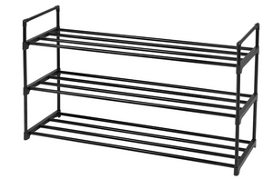 Schoenenrek met 3 niveaus zwart