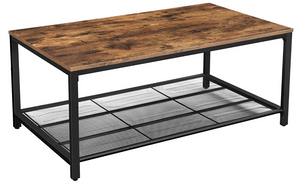 Industriële salontafel bruin/zwart