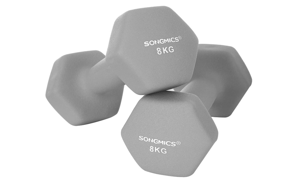 Grijze dumbbells set