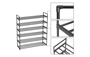 Schoenenrek met 6 lagen zwart