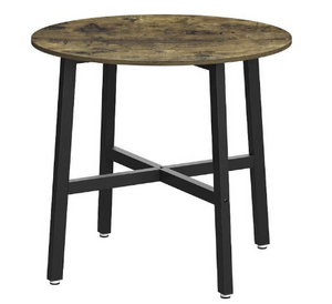 Eettafel rond bruin/zwart