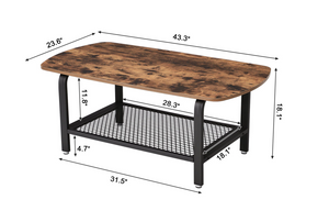 Salontafel bruin/zwart