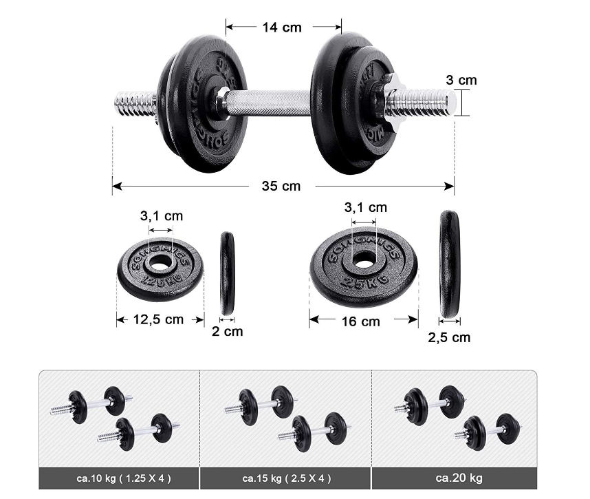 Gewichten fitnessapparatuur dumbbellset