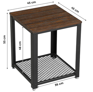 Bijzettafel donker/hout