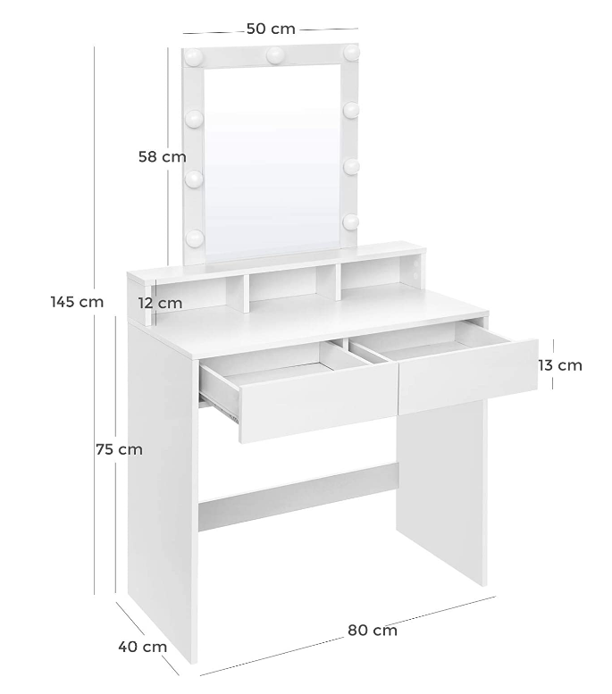 Make up tafel wit