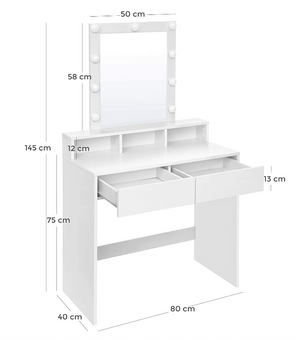 Make up tafel wit