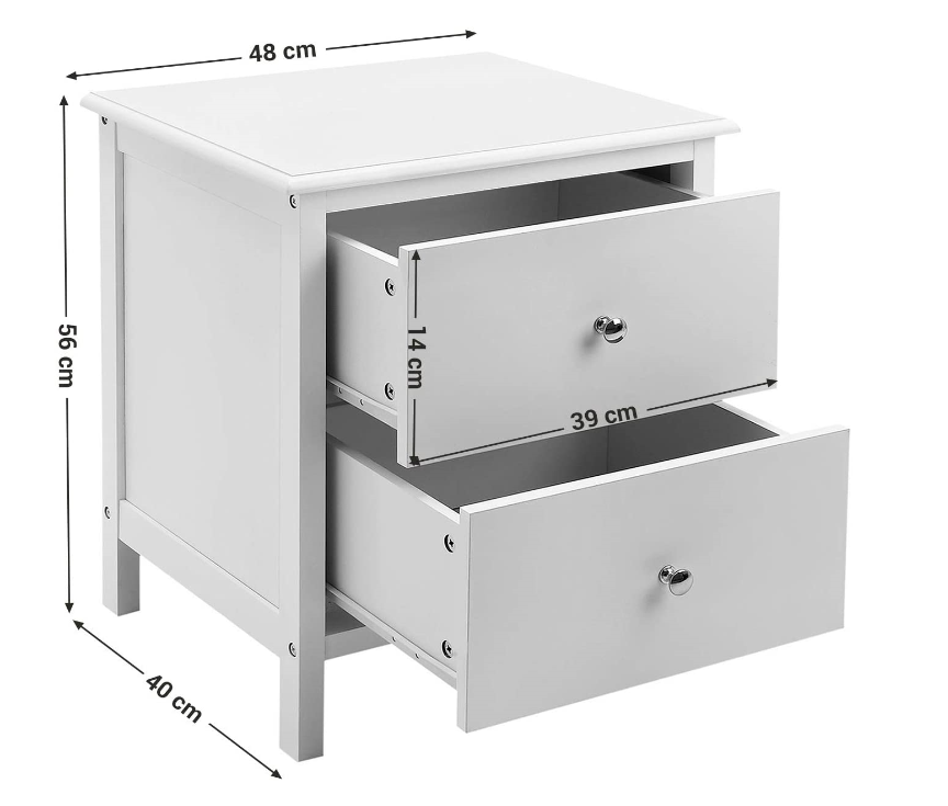 Bijzettafel met 2 lades