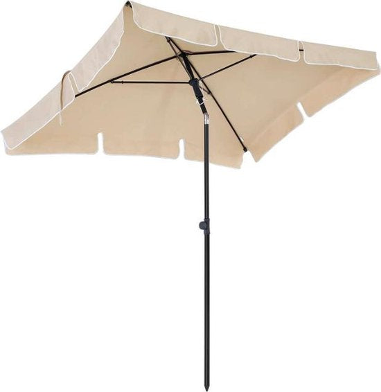 Kantelbare parasol taupe