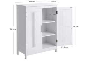 Badkamerkast 2 planken wit