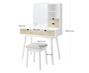 Make up tafel wit/beige