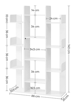 Boekenplank Boomvormig Wit