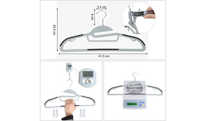 Kledinghangers set van 20 grijs