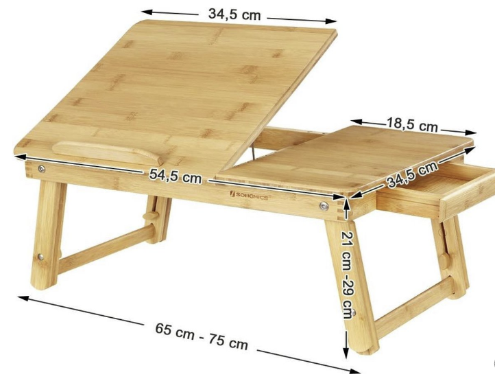 Laptoptafel verstelbaar houtkleur