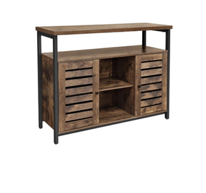 Dressoir kast met 2 deuren bruin/zwart