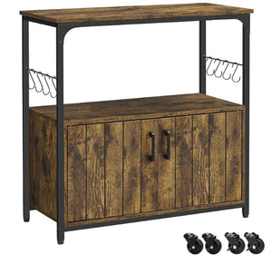 Dressoir met deuren Bruin/Zwart